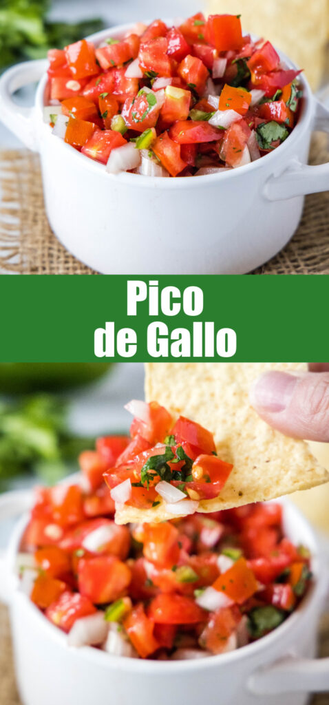Close-up of Pico de Gallo for Pinterest