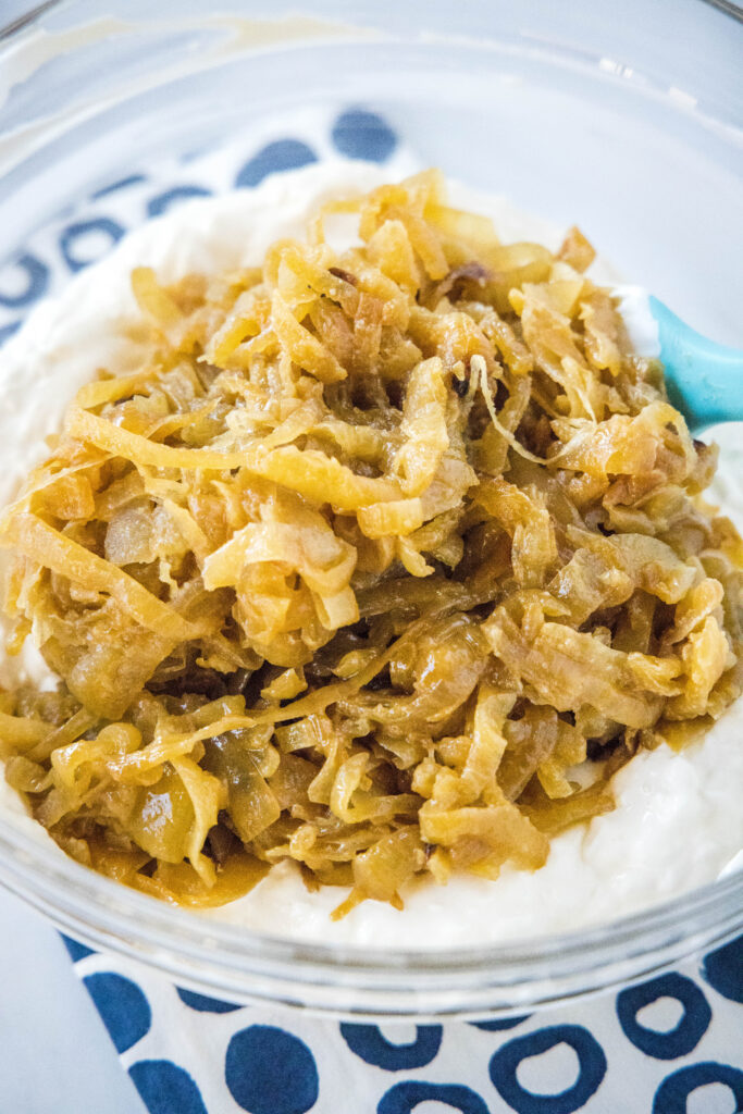 caramelized onions in a bowl