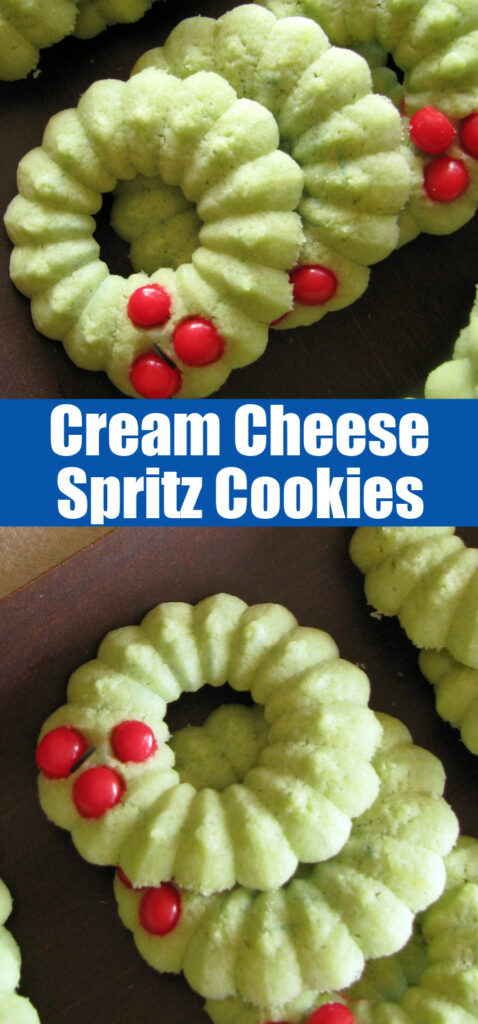 close up spritz cookies for pinterest