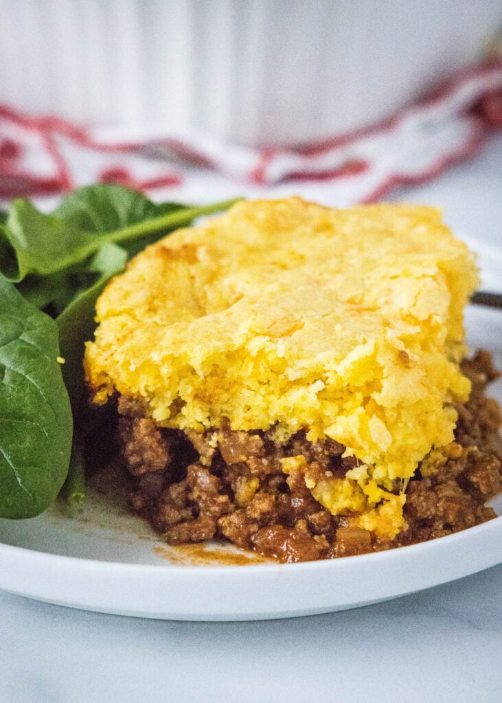 plaet with spinach and sloppy joe casserole