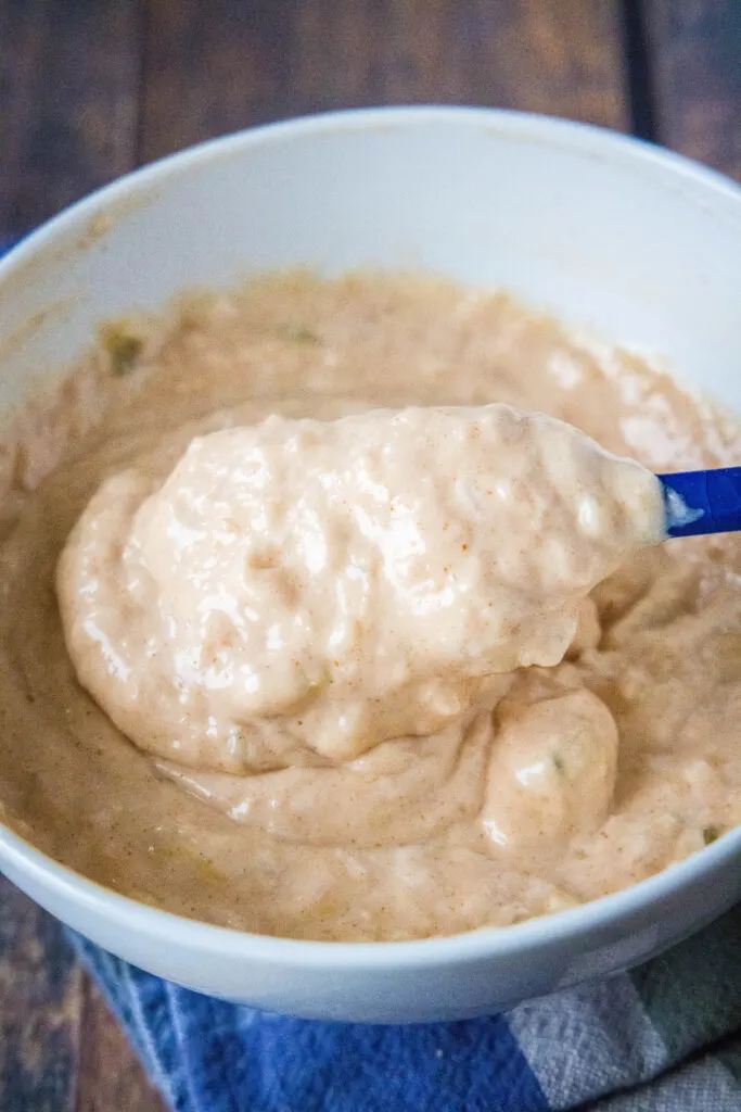 thousand island dressing mixed together in a bowl