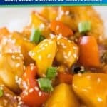 hawaiian chicken with text for pinterest