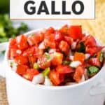 pico de gallo with text for pinterest