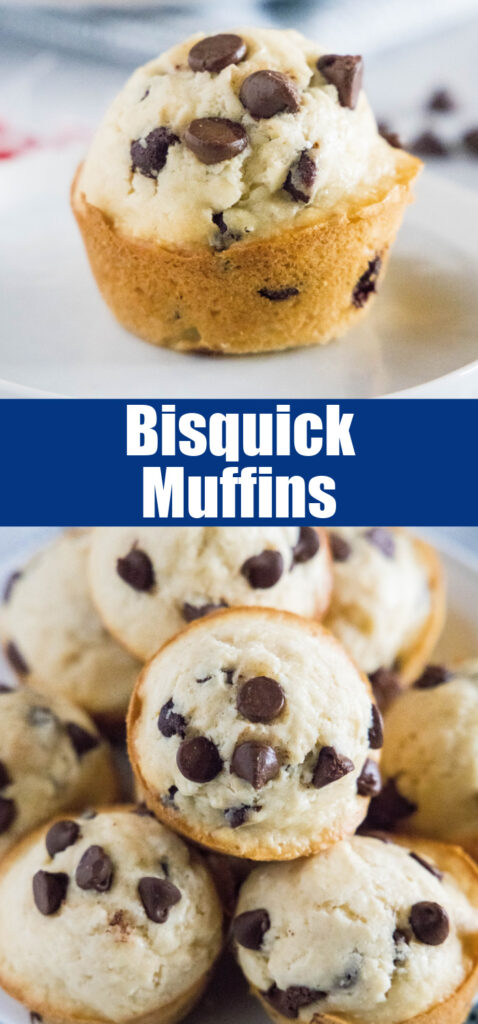close up bisquick muffins for pinterest