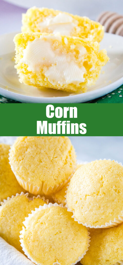 close up corn muffins for pinterest