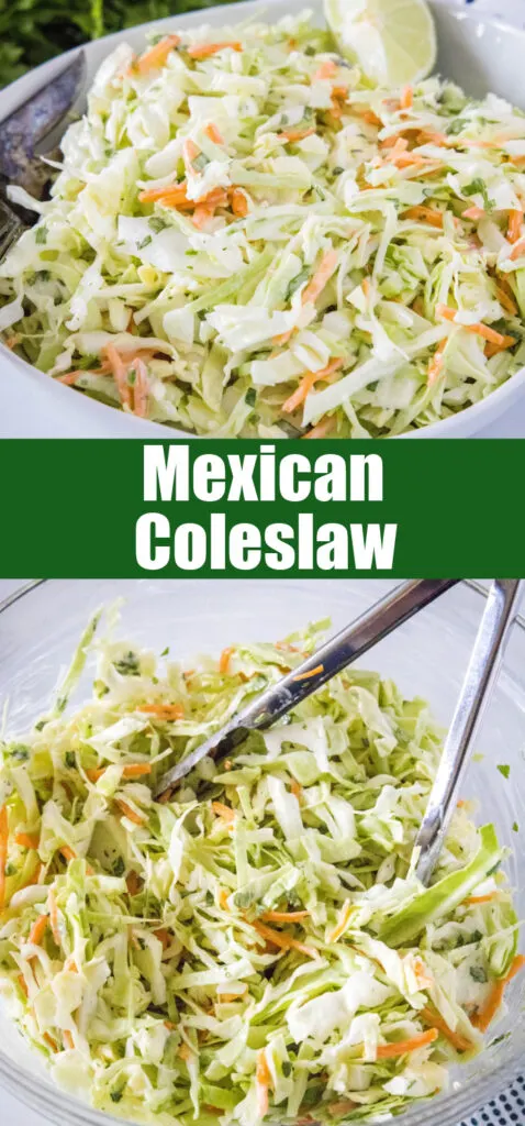 close up mexican coleslaw for pinterest