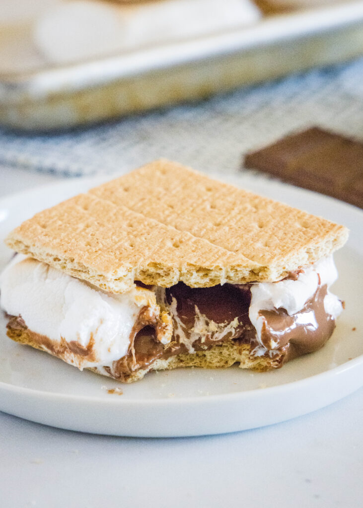 s'mores with a bite taken out of it