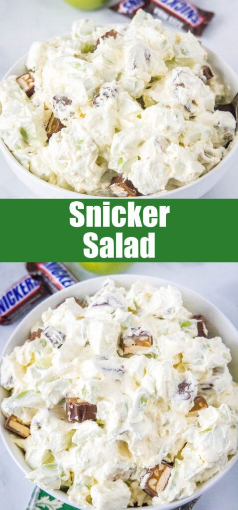 close up snicker salad for pinterest