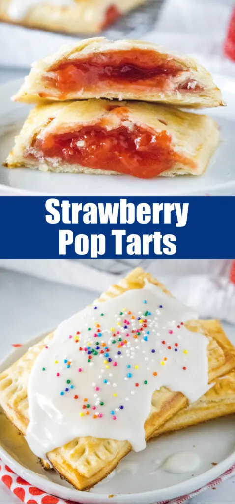 close up strawberry poptarts for pinterest