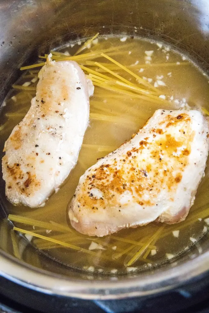 all ingredients for chicken alfredo in instant pot