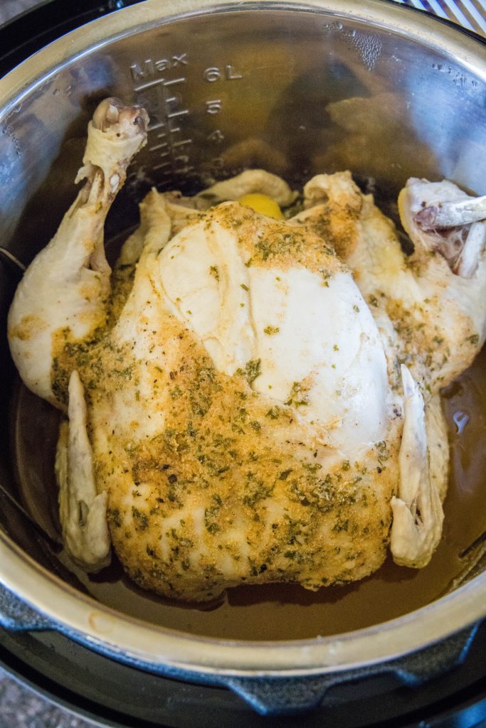 cooked whole chicken in the Instant Pot
