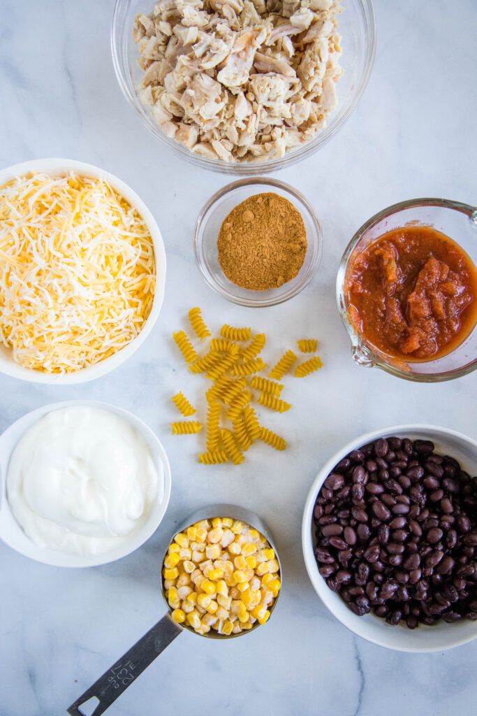 ingredients to make fiesta chicken casserole