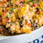 cropped close up fiesta chicken casserole