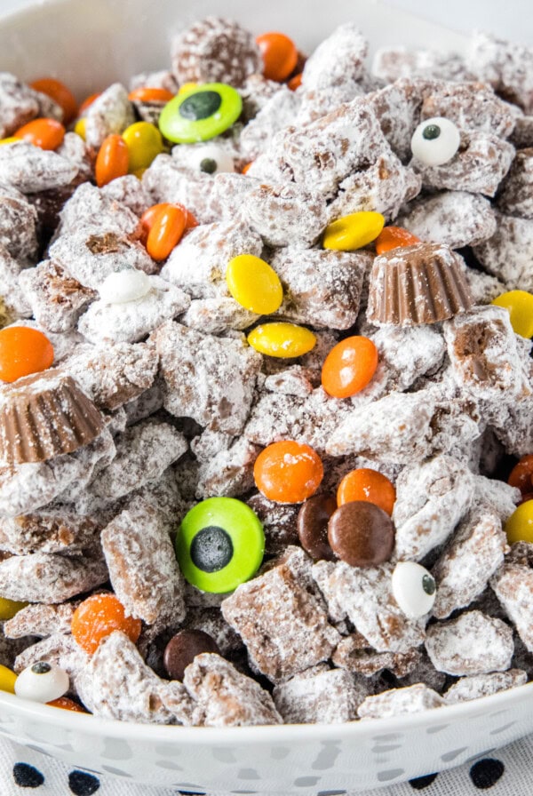 close up halloween muddy buddies