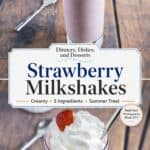 strawberry milkshake collage for pinterest