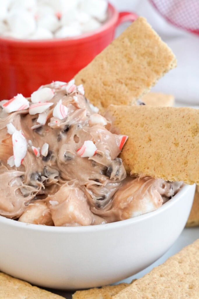 hot chocolate dip with graham crackers