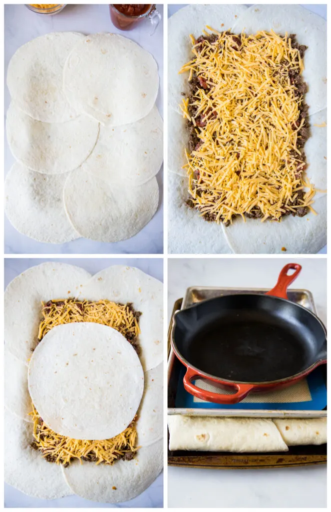 sheet pan tacos set by step how to collage