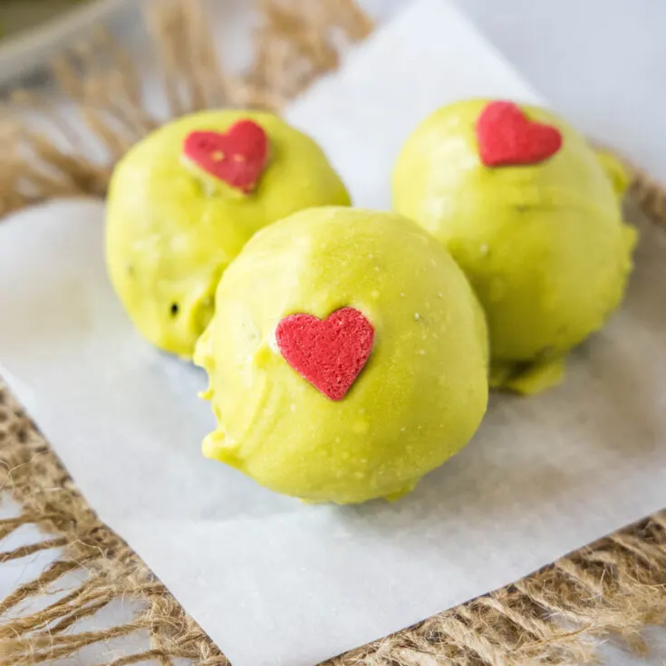 cropped close up grinch truffles