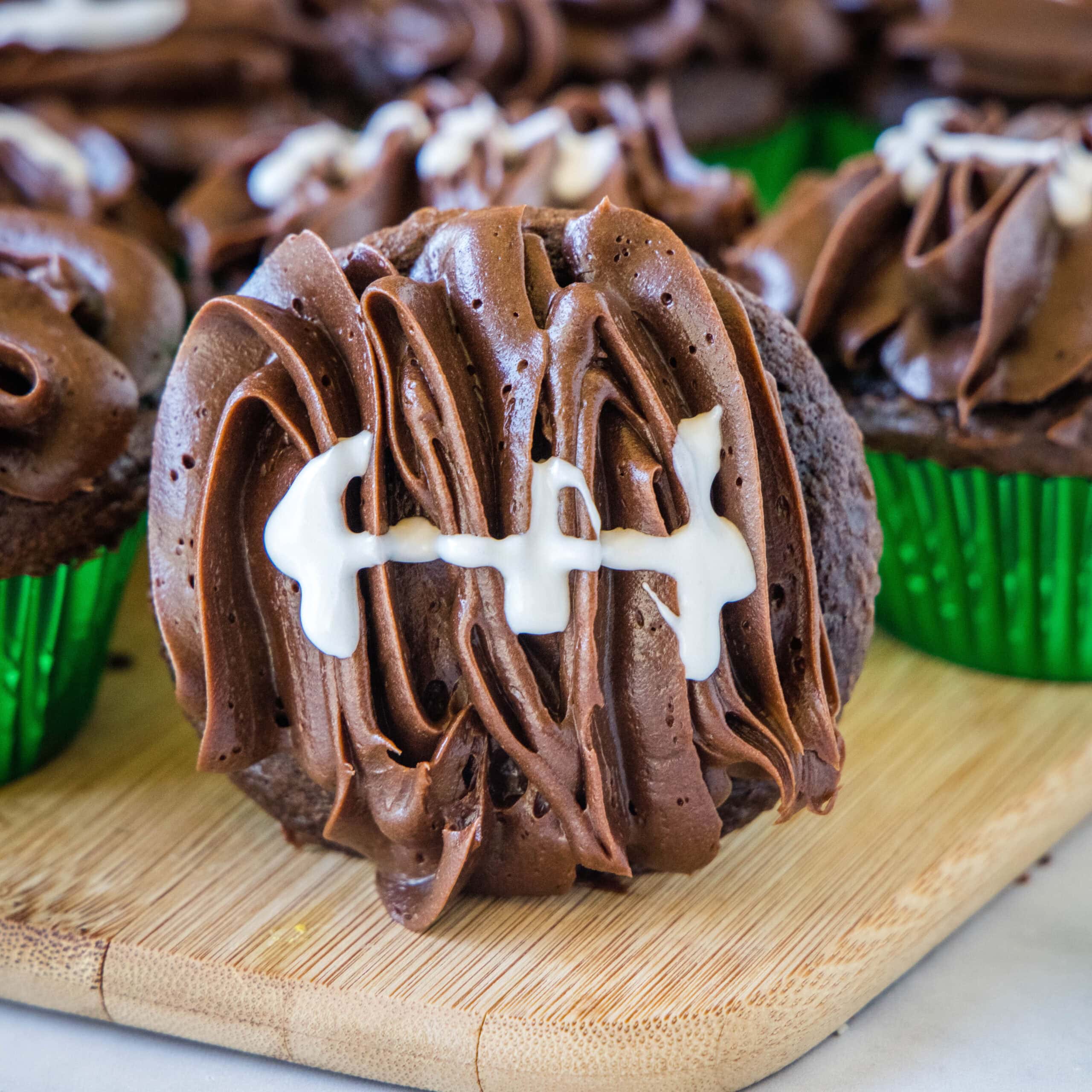 Football Cupcakes - Dinners, Dishes, and Desserts