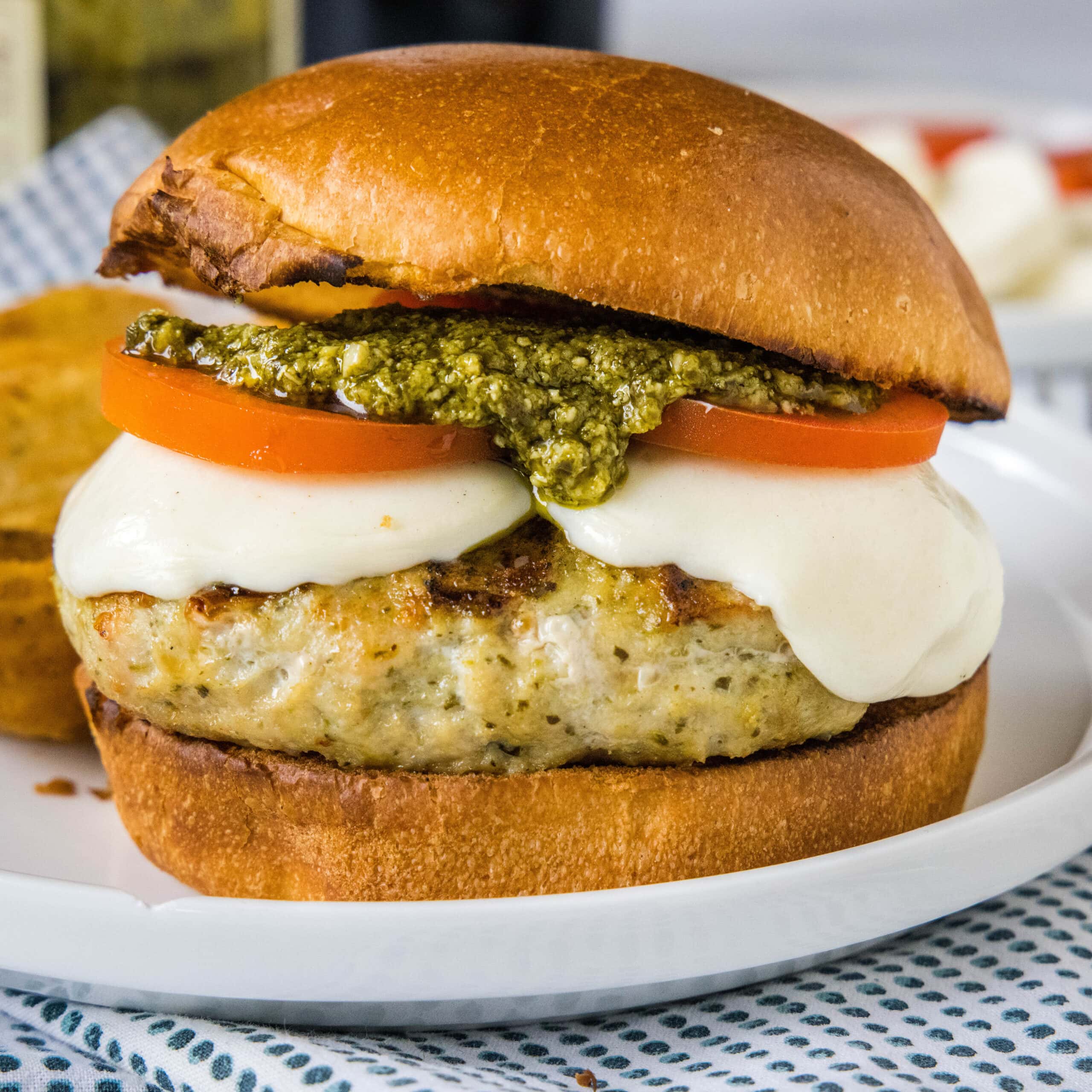 Pesto Chicken Burgers