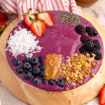 cropped close up smoothie bowl