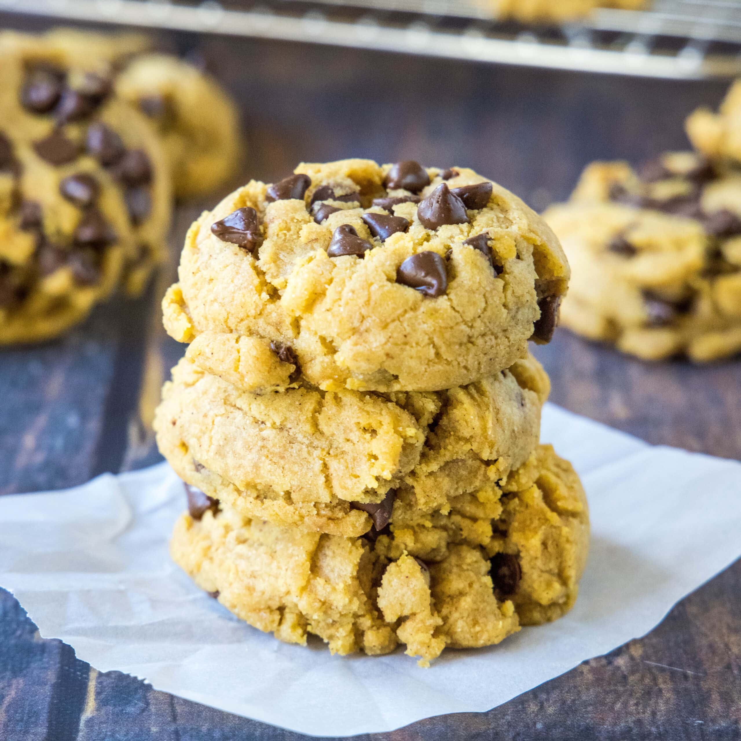 Chewy Pumpkin Chocolate Chip Cookies