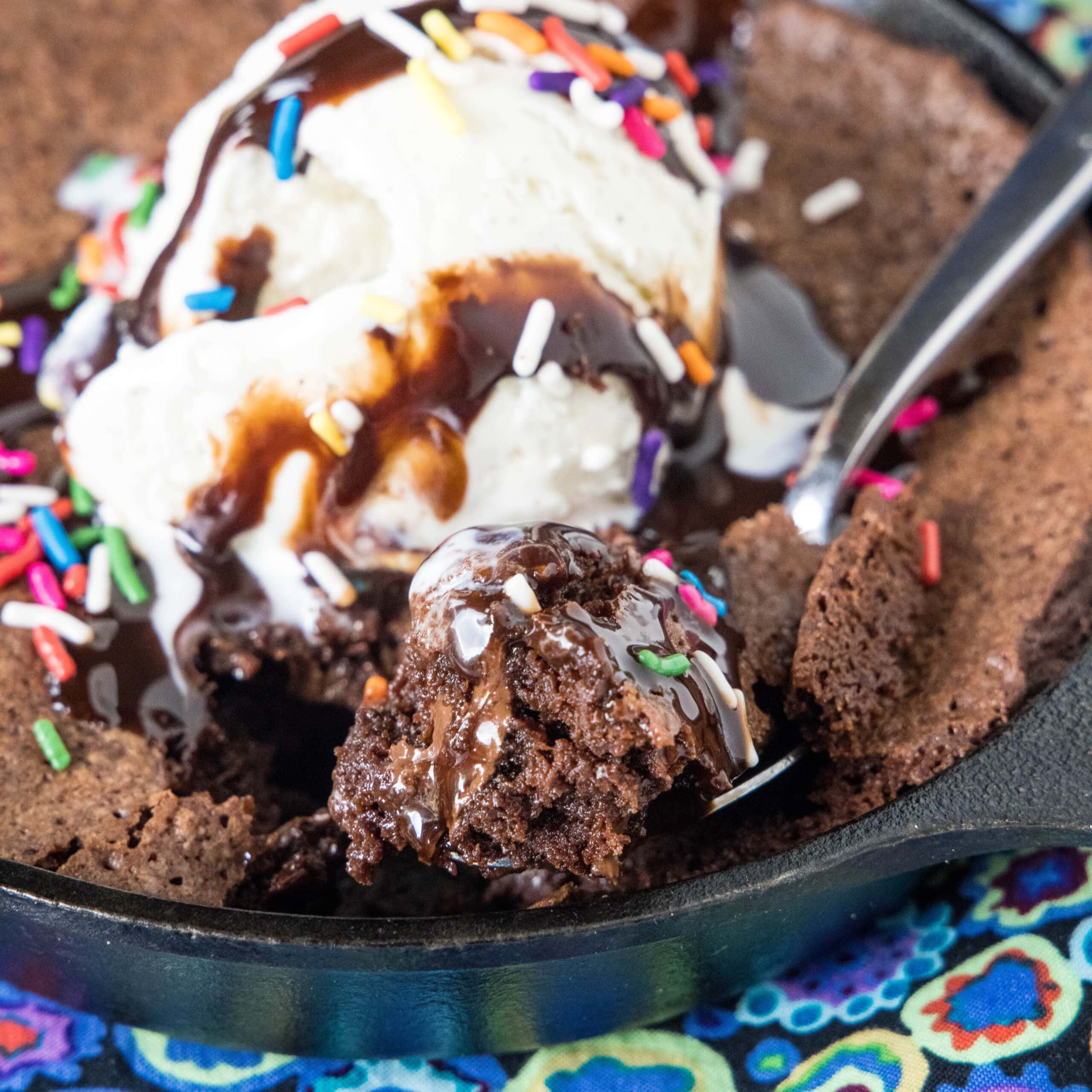 Skillet Brownie for Two