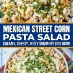 mexican street corn pasta salad pin