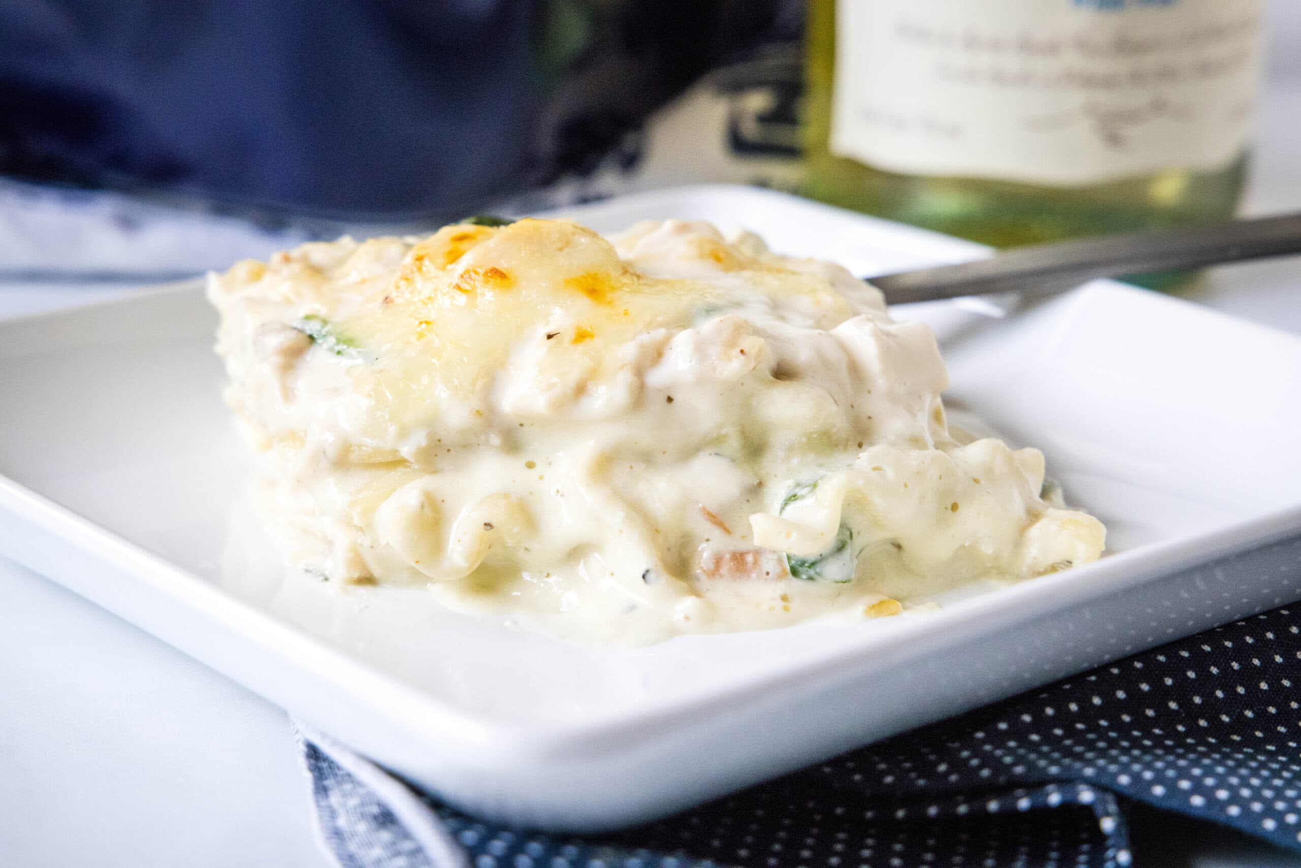 Chicken Alfredo Lasagna - - Dinners, Dishes, and Desserts