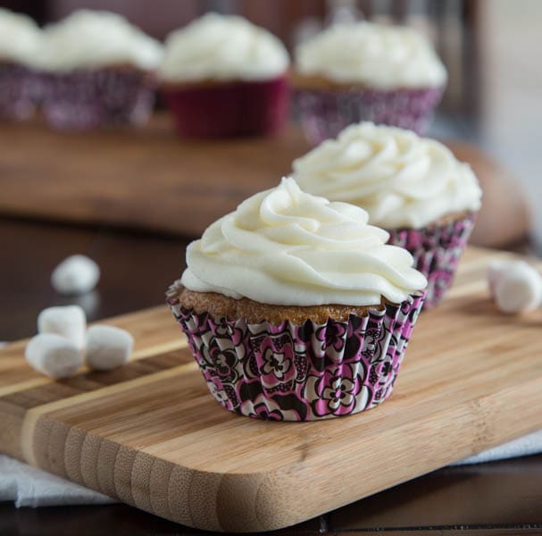 Sweet Potato Cupcakes with Marshmallow Frosting