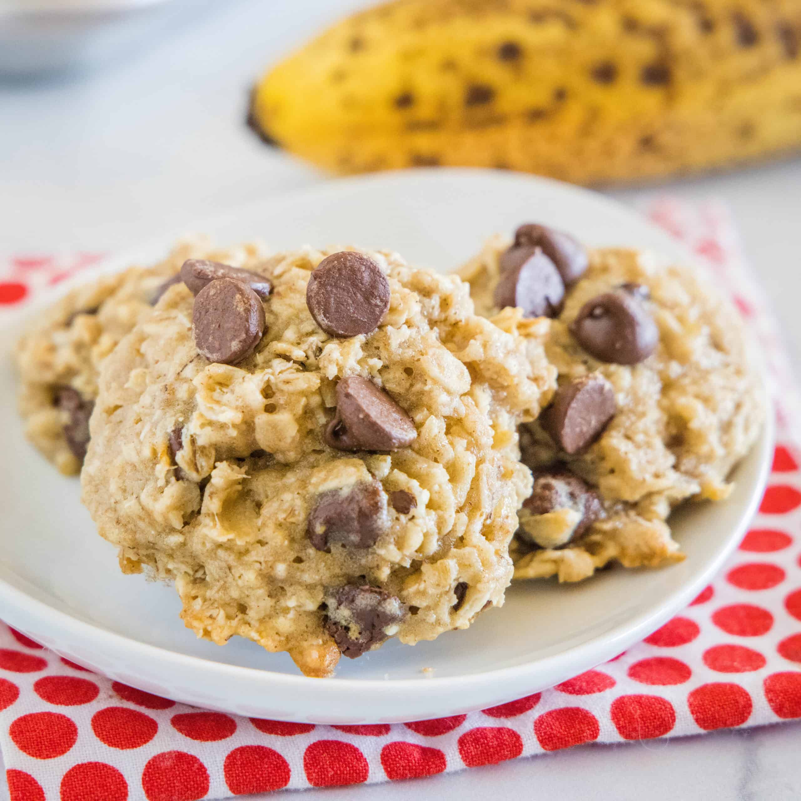 Banana Oatmeal Chocolate Chip Cookies