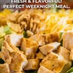 bbq chicken salad with text for pinterest