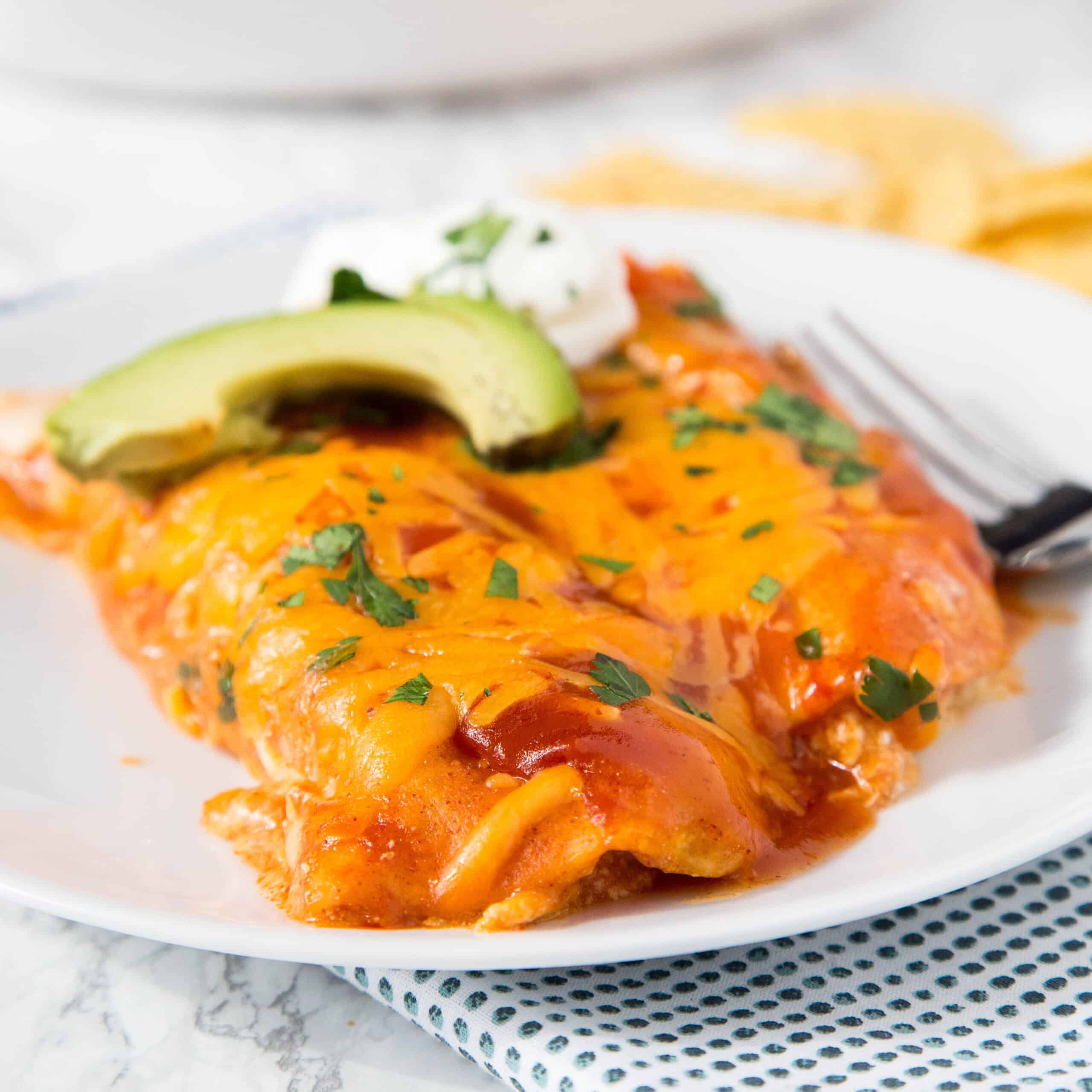 Sour Cream Chicken Enchiladas - - Dinners, Dishes, and Desserts