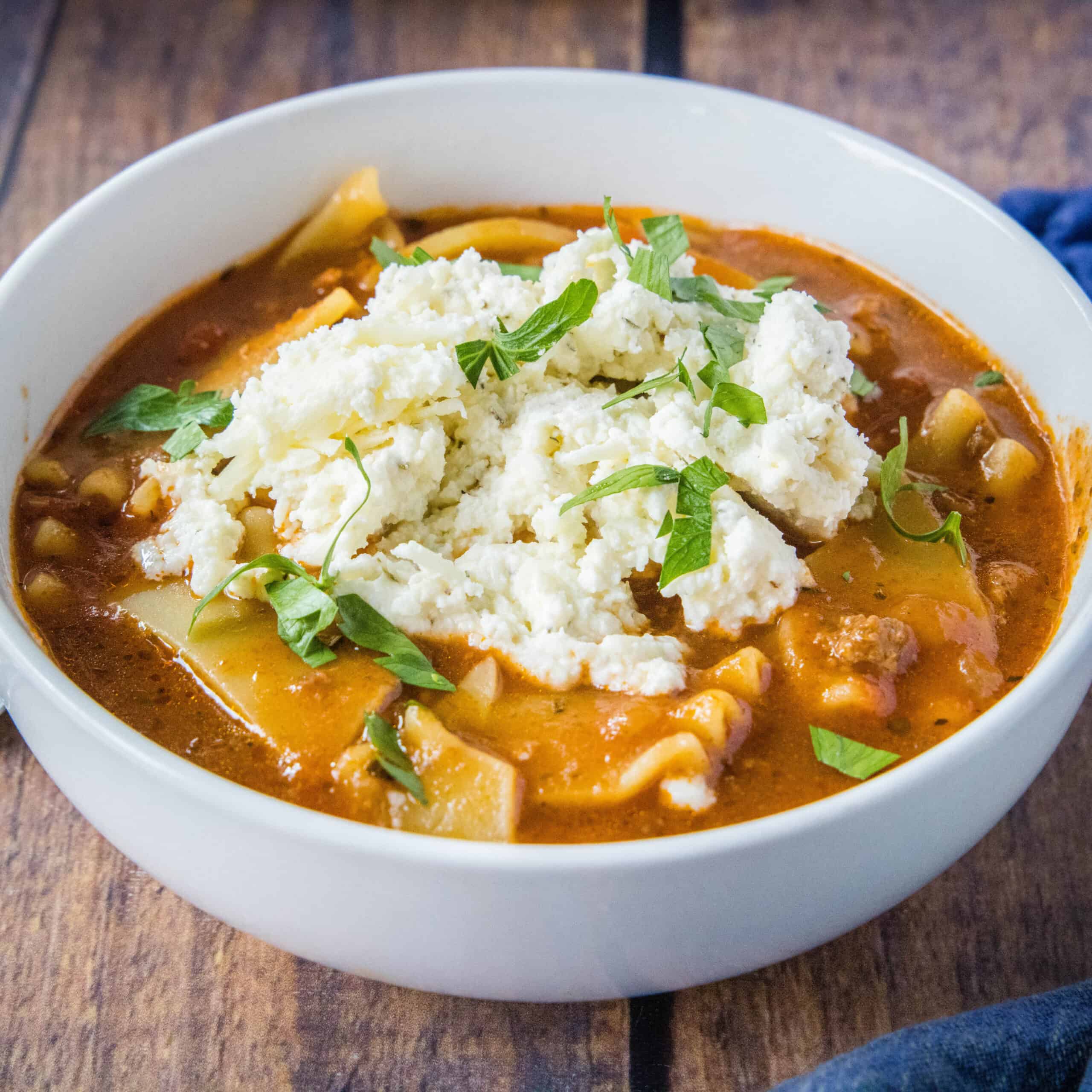 Slow Cooker Lasagna Soup