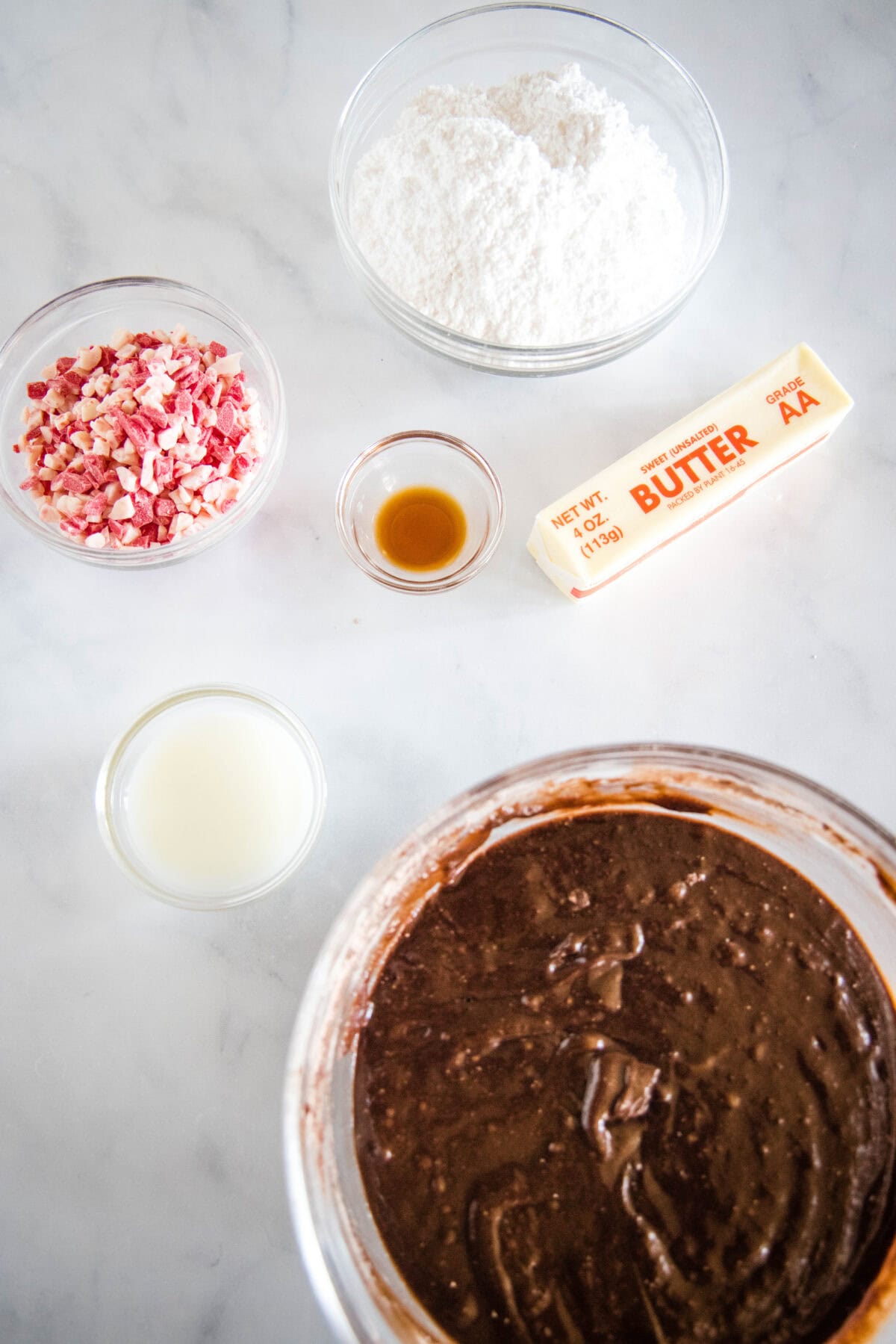 christmas brownies ingredients