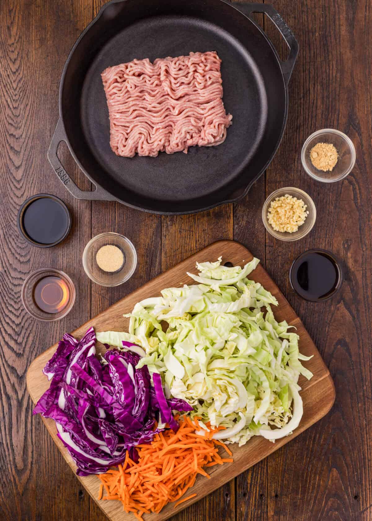 chicken egg roll in a bowl ingredients