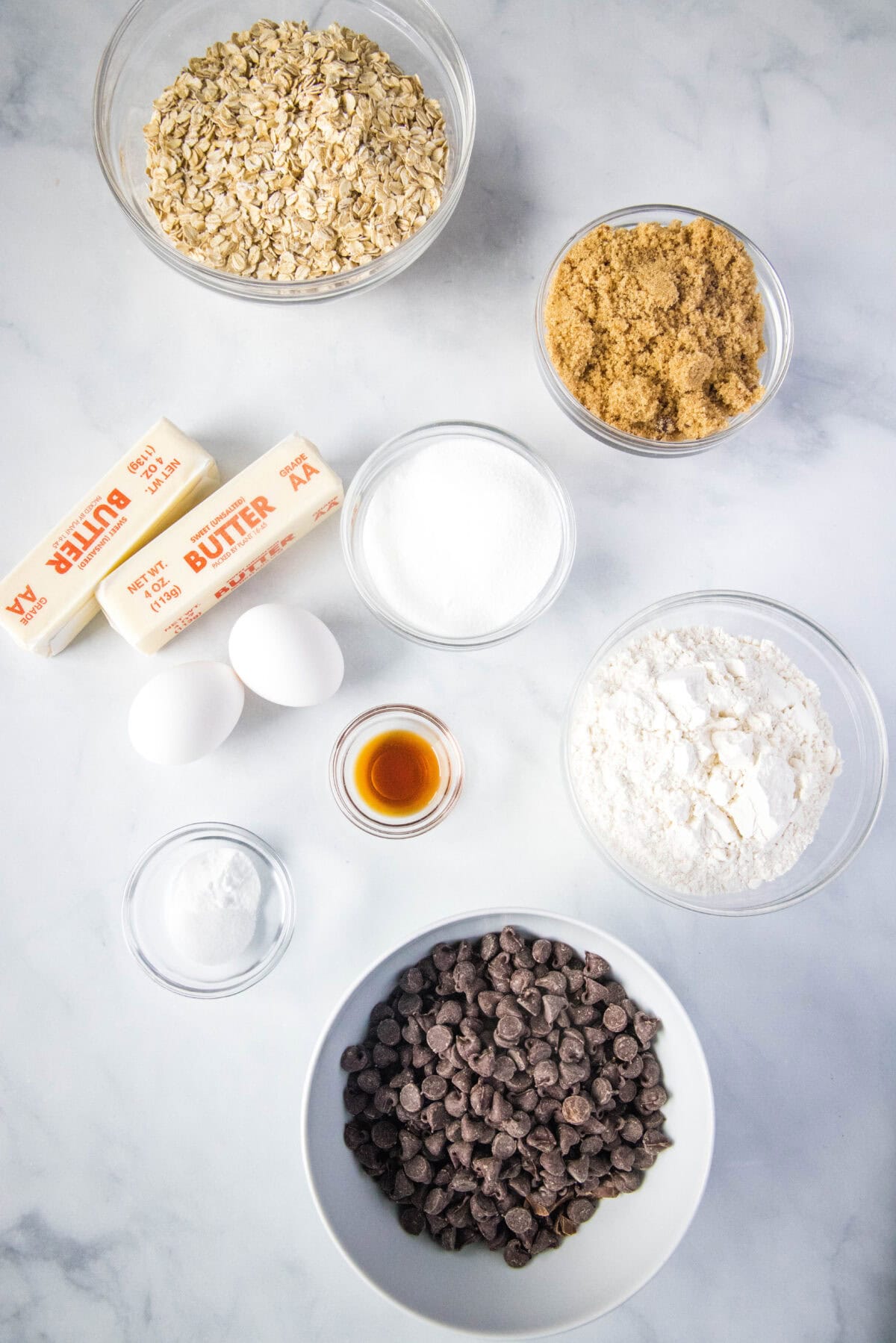 oatmeal chocolate chip bars ingredients