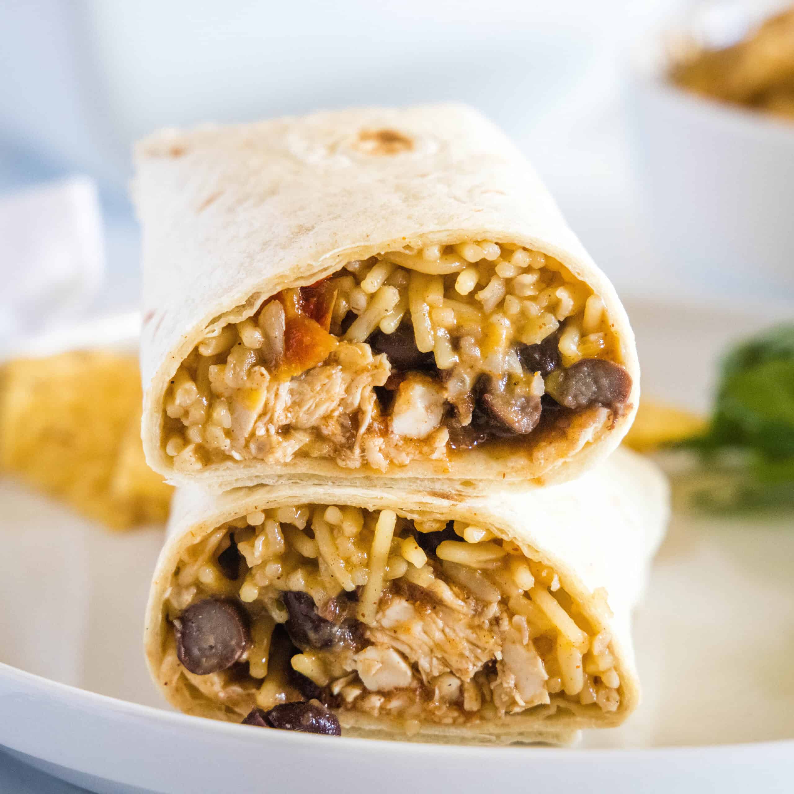 Crockpot Chicken Burritos