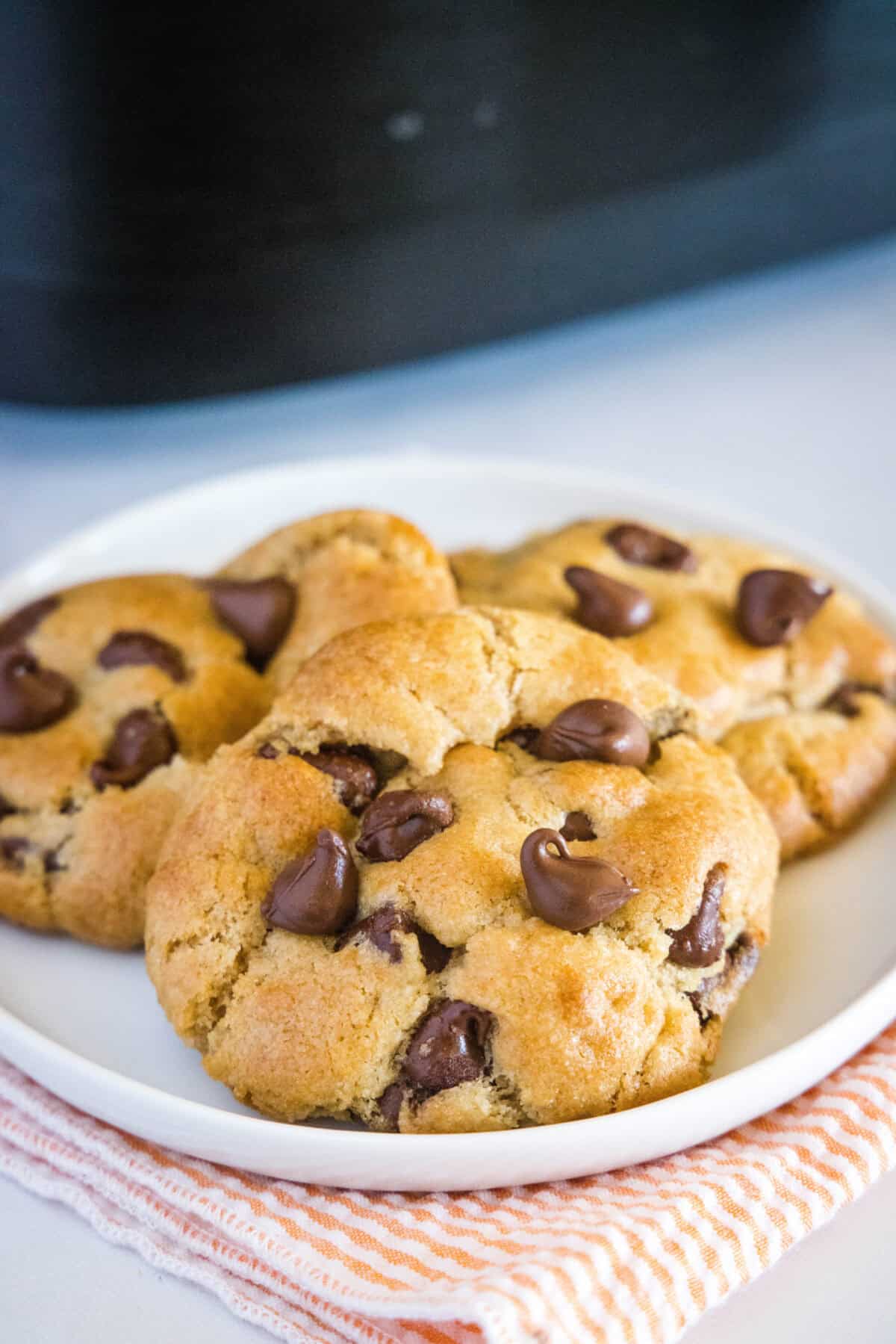 air fryer cookies on a plate
