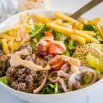 close up burger bowls