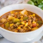 closeup cropped image of cowboy soup