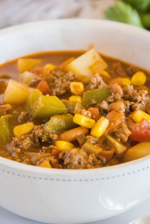 closeup cropped image of cowboy soup