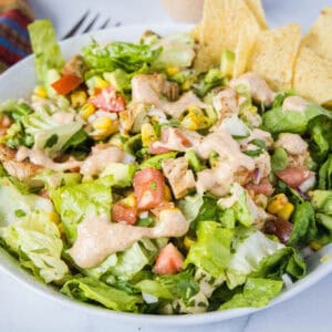 mexican chopped salad close up