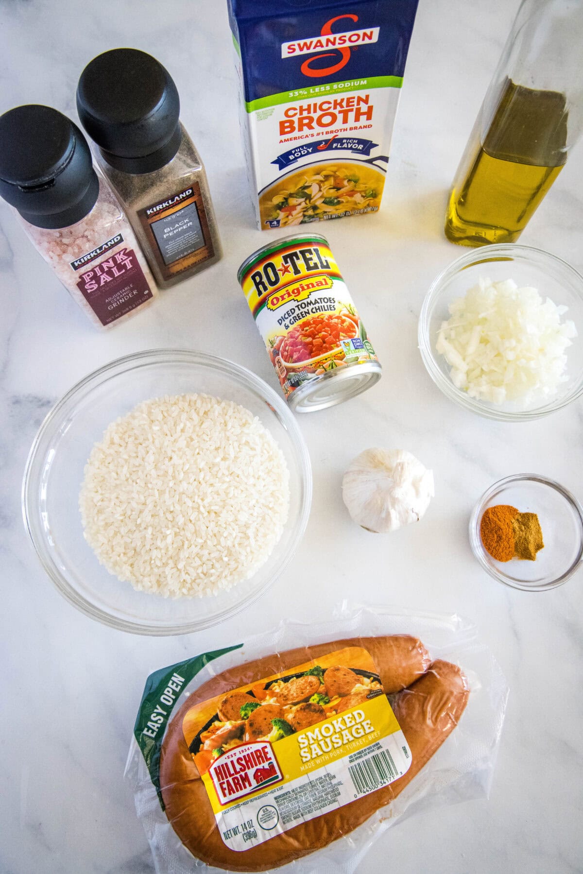 sausage rice skillet ingredients