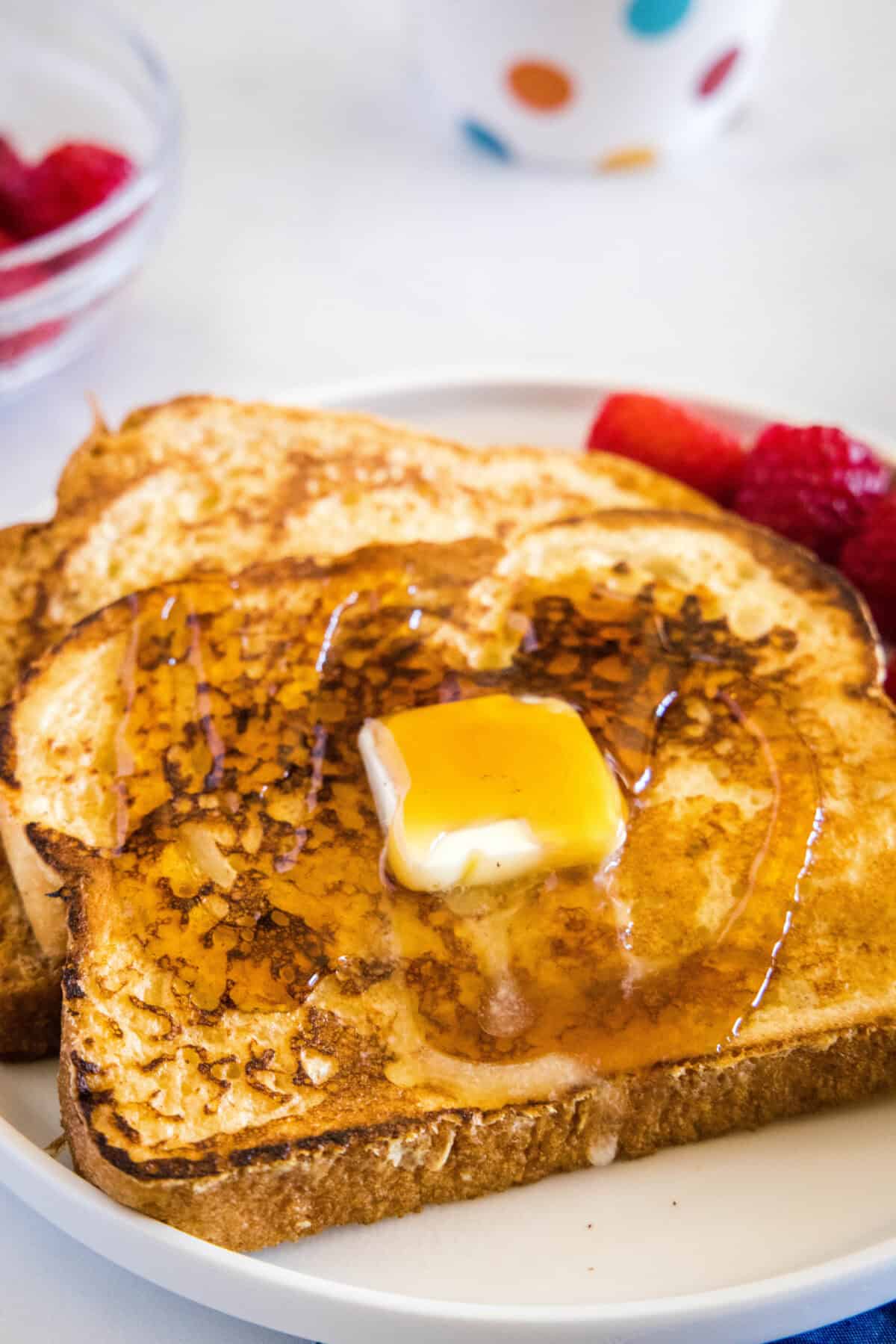 sourdough french toast with syrup