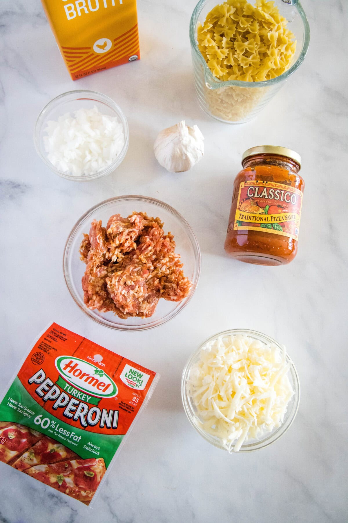 pizza pasta ingredients