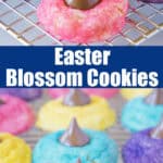 close up easter blossom cookies collage for pinterest