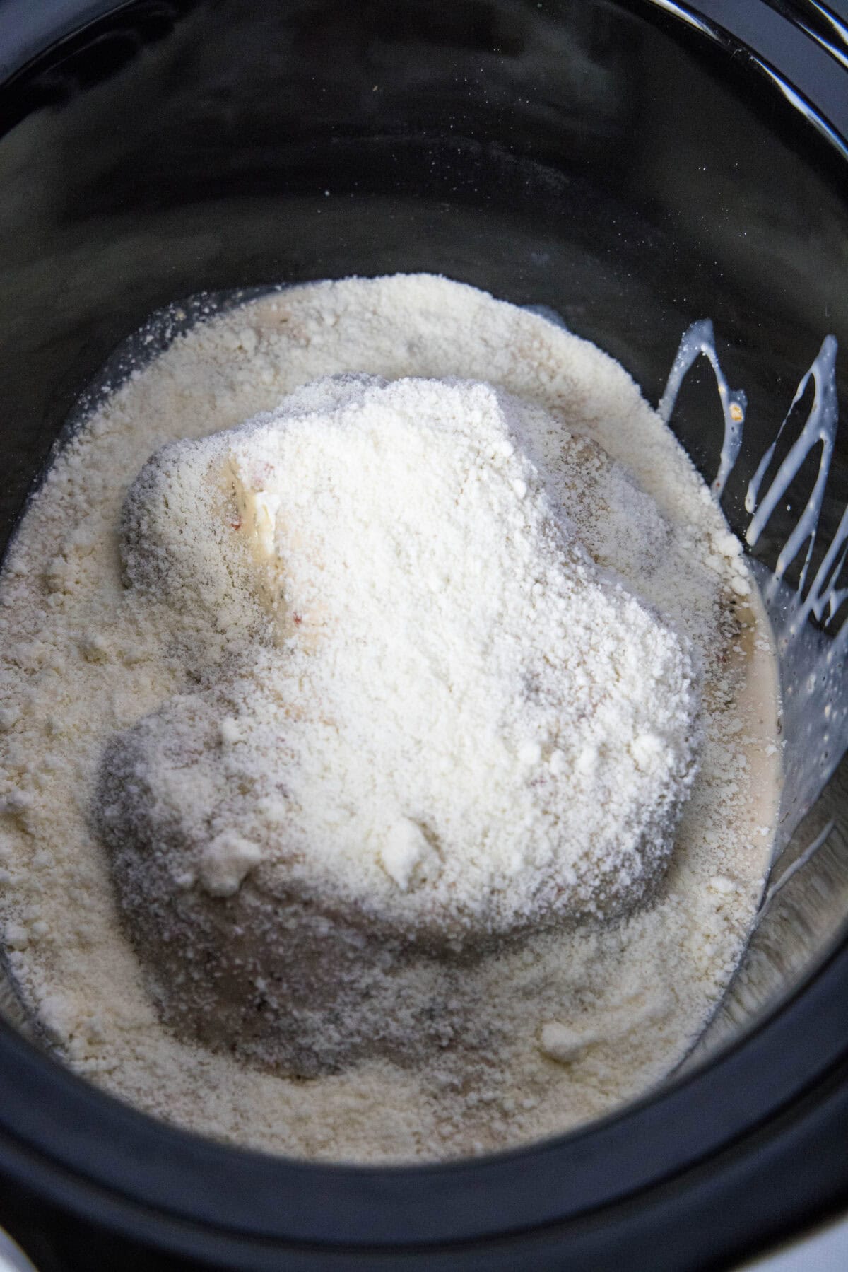 garlic parmesan chicken ingredients in slow cooker