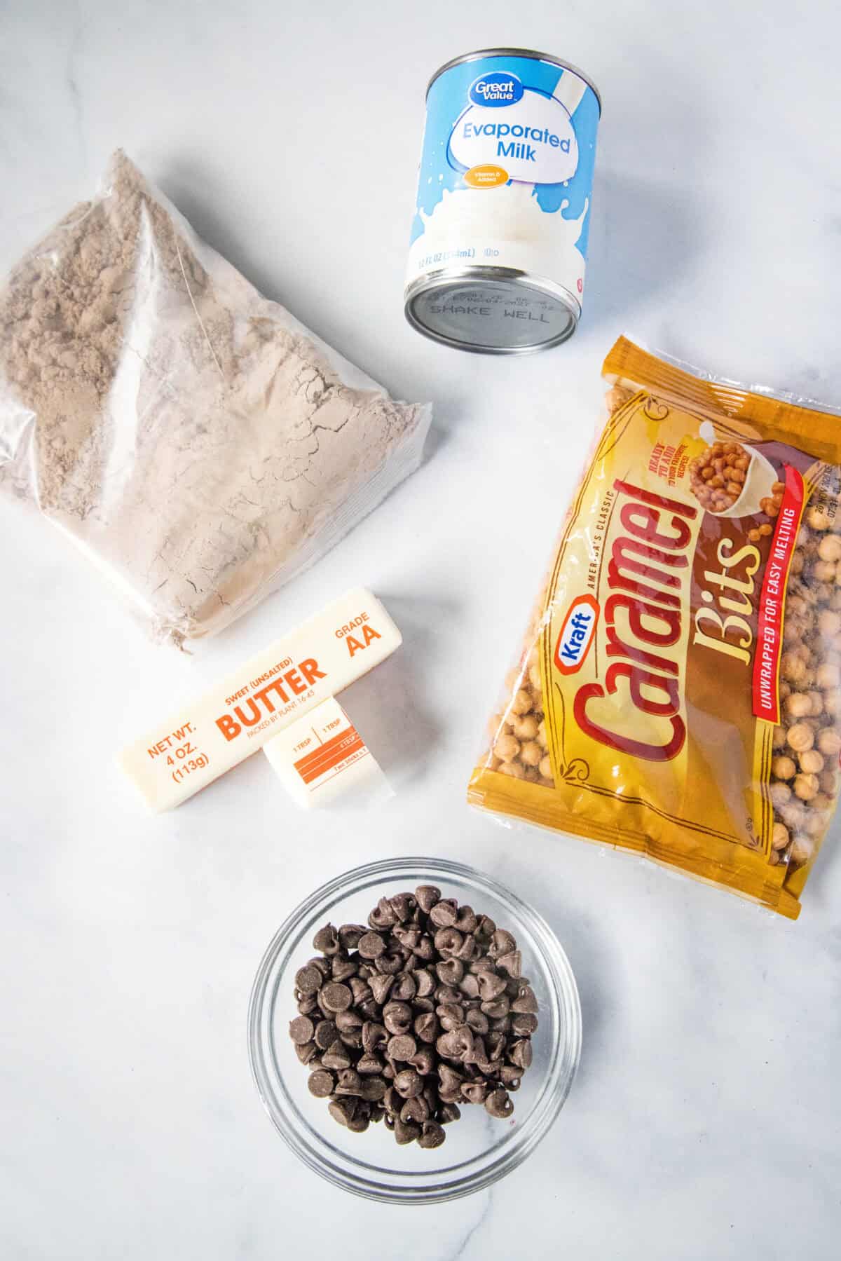 caramel layer bars ingredients