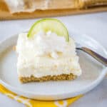 key lime bar on a plate